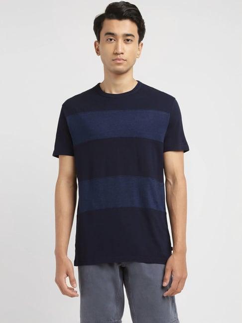 levi's navy slim fit striped t-shirt