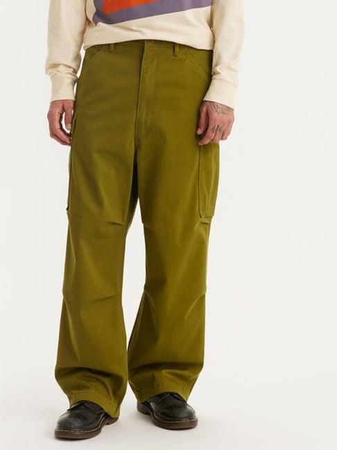 levi's olive loose fit cargos