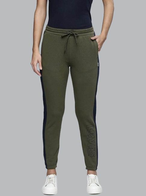 levi's olive mid rise joggers