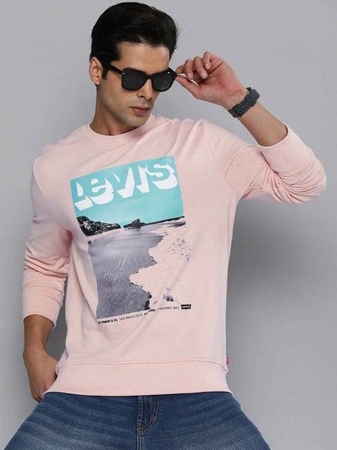 levi's peachy keen pink graphic print sweatshirt