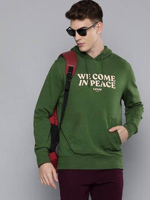 levi's pine needle green graphic print sweatshirt