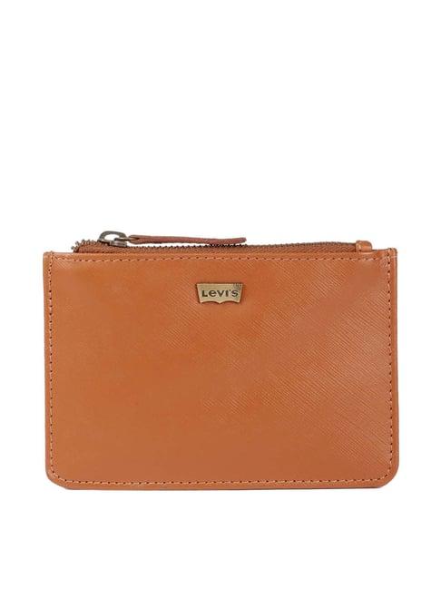 levi's tan casual leather wallet for men