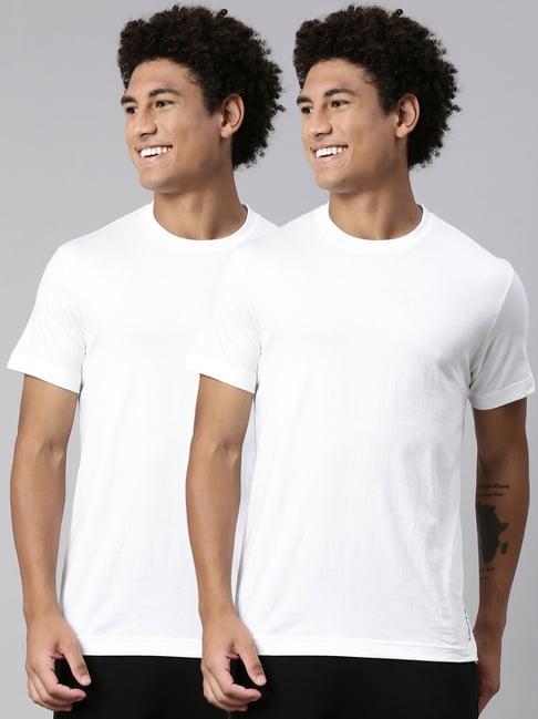 levi's white cotton regular fit t-shirt - pack of 2