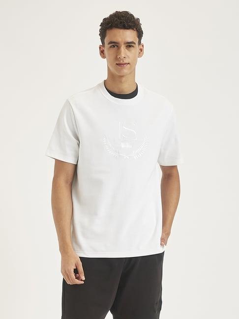 levi's white loose fit embroidered t-shirt