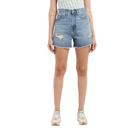 levi's women's boyfriend shorts (a5258-0004_blue