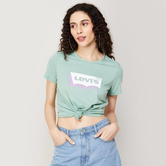 levi's women printed half sleeves t-shirt
