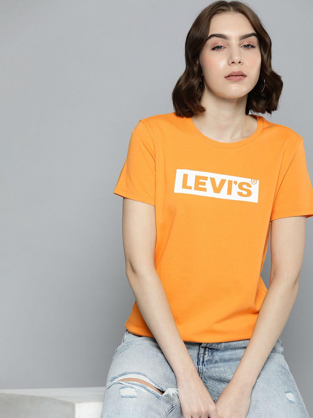 levis brand logo printed pure cotton t-shirt