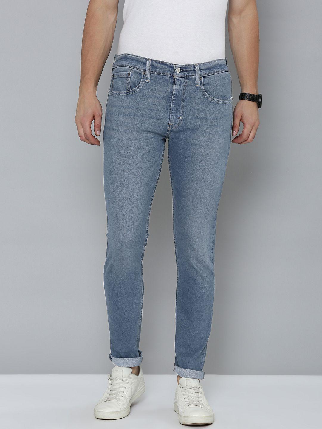 levis men 512 tapered fit low-rise light fade stretchable jeans