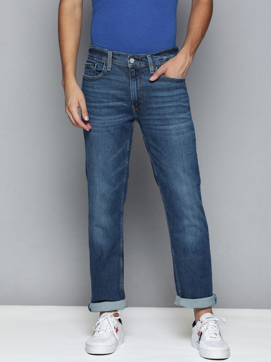levis men blue slim fit heavy fade stretchable jeans