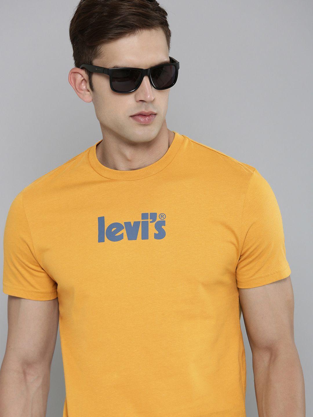 levis men brand logo print knitted pure cotton t-shirt