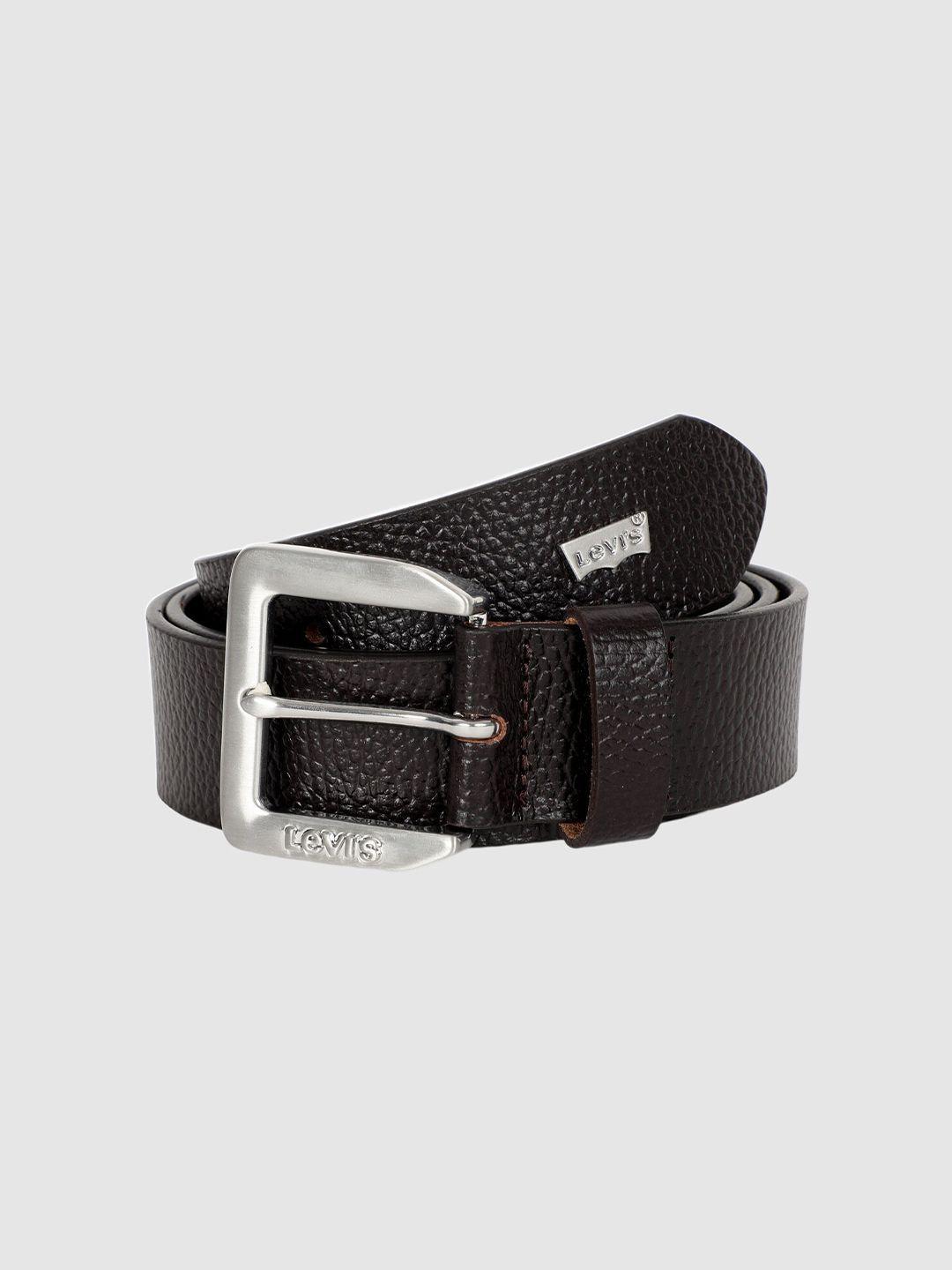 levis men casual wide textured leather belt