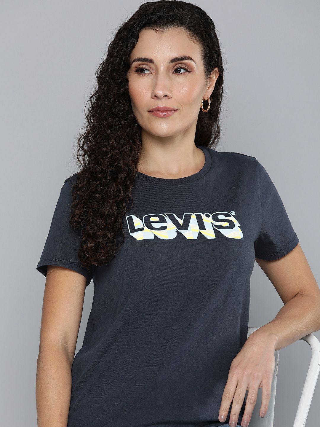 levis pure cotton brand logo printed casual t-shirt
