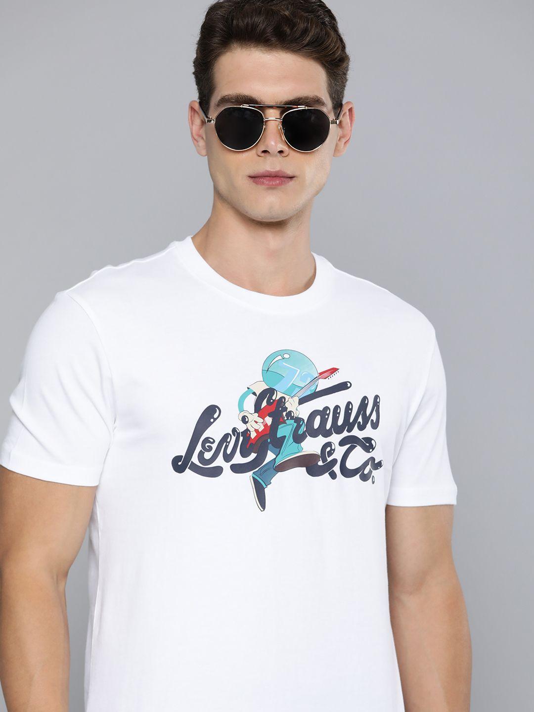 levis pure cotton graphic printed casual t-shirt