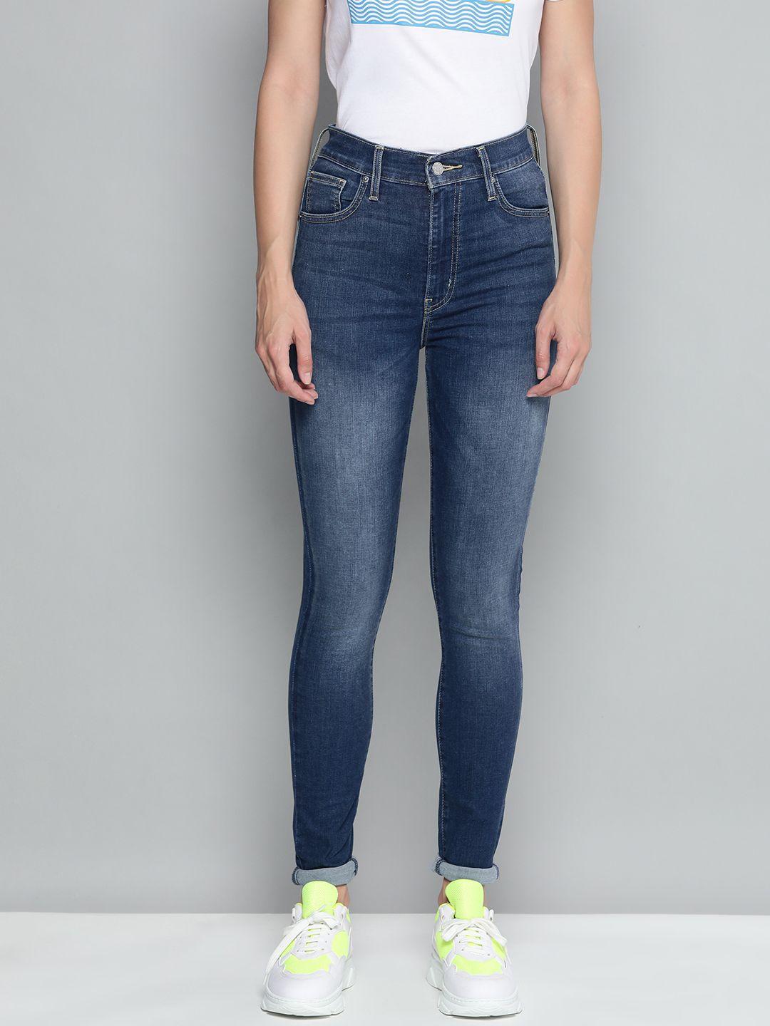 levis women blue mile super skinny fit high-rise light fade stretchable jeans