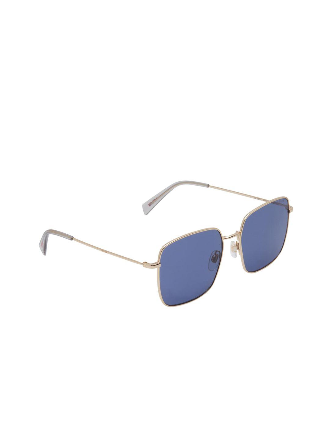 levis women blue square uv protected sunglasses lv 1007/s 2f7 56ku