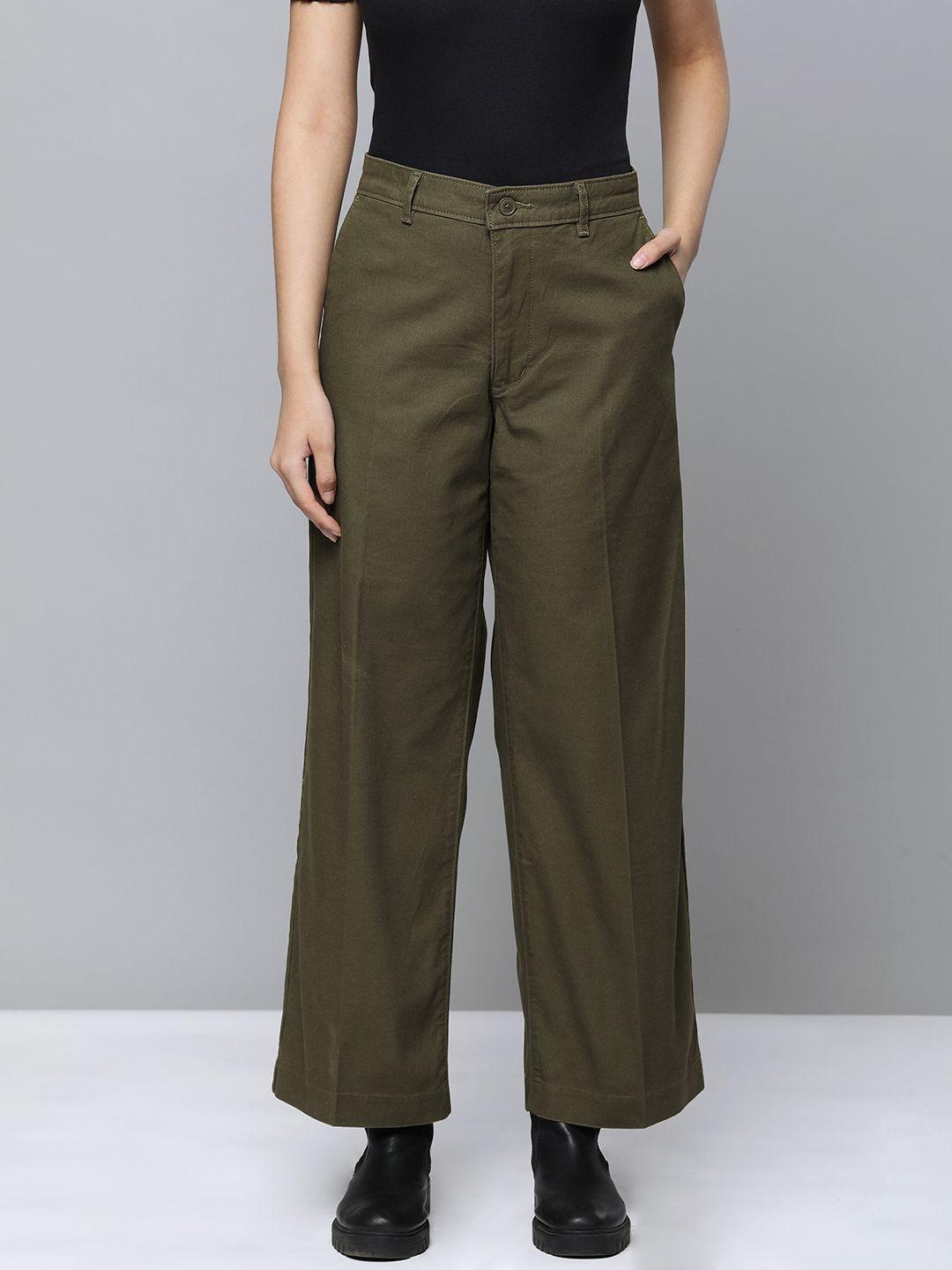 levis women mid-rise loose fit trousers