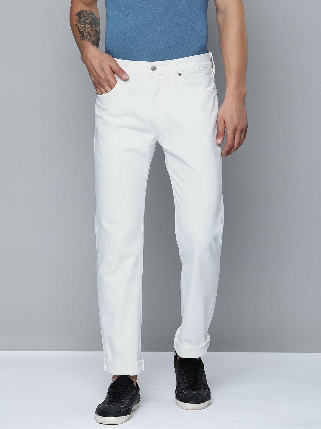 levis 501 men regular fit low-rise pure cotton jeans