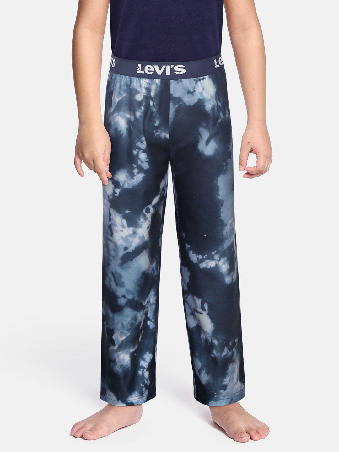 levis boys blue tie & dye relaxed fit lounge pants