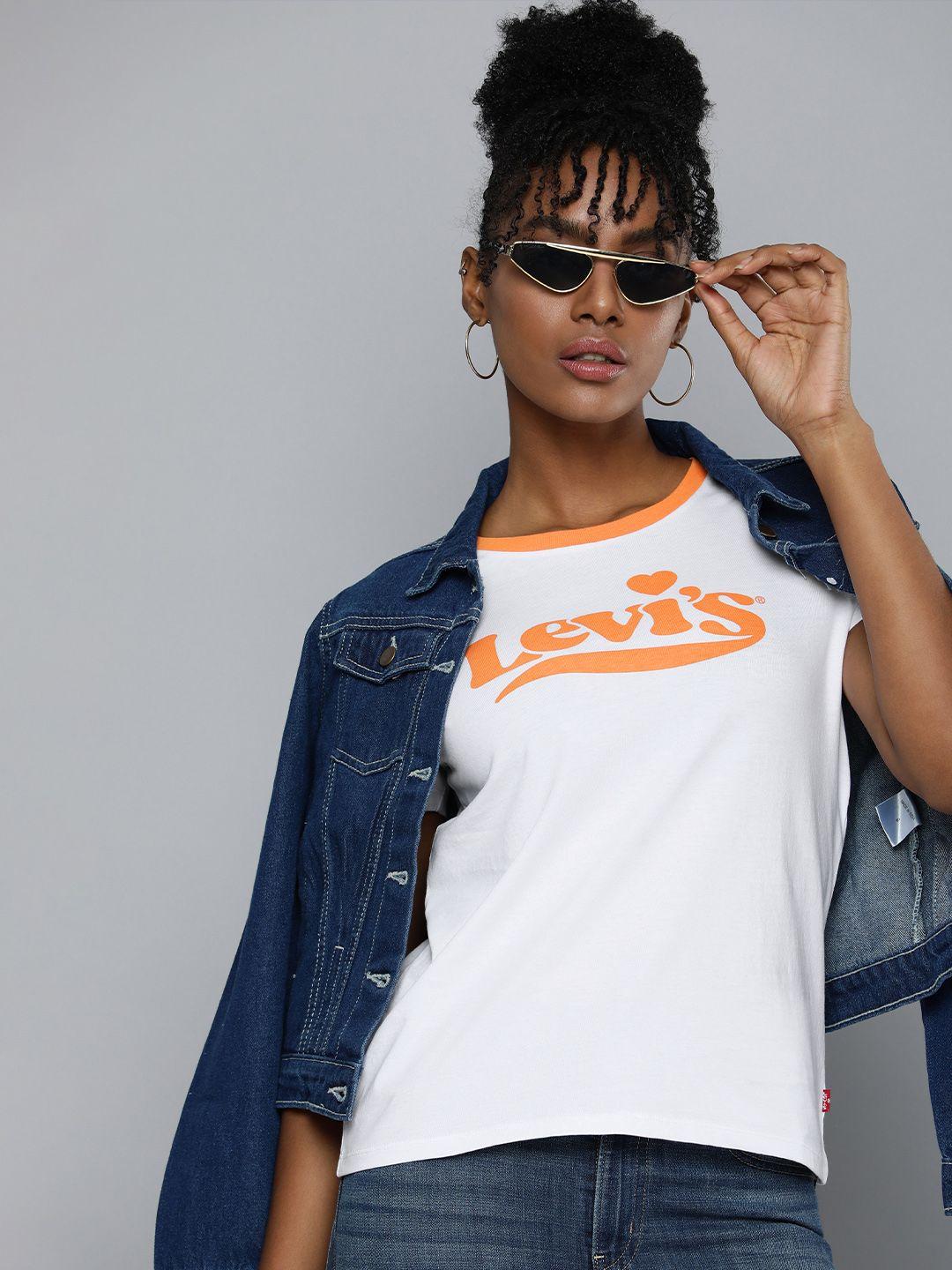 levis brand logo printed pure cotton t-shirt