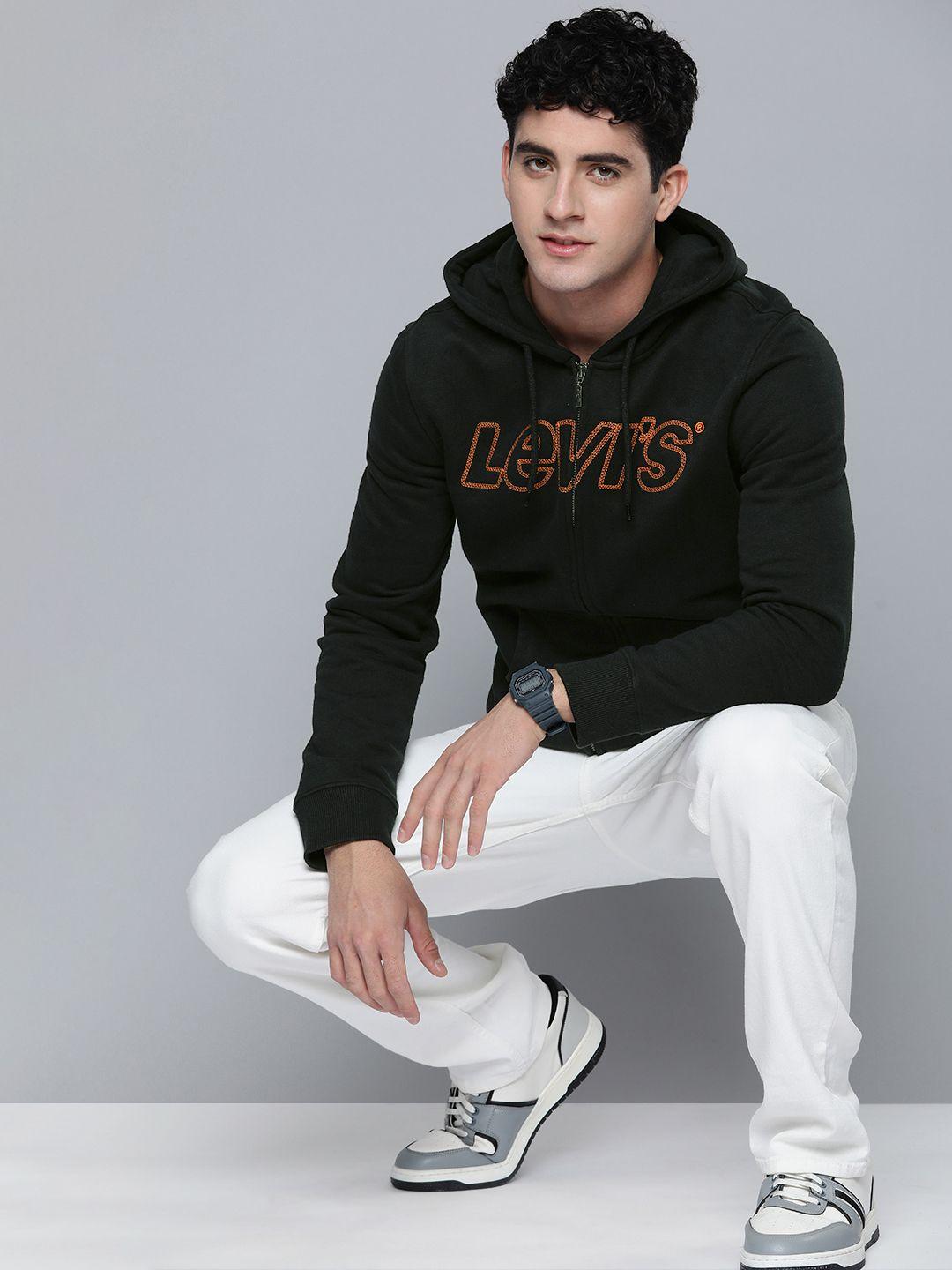 levis embroidered hooded pullover sweatshirt