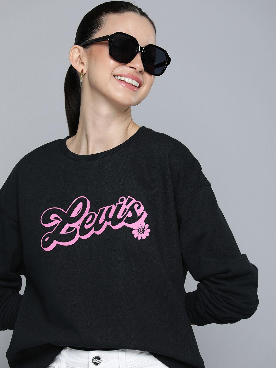 levis graphic brand logo printed pure cotton sweatshirt