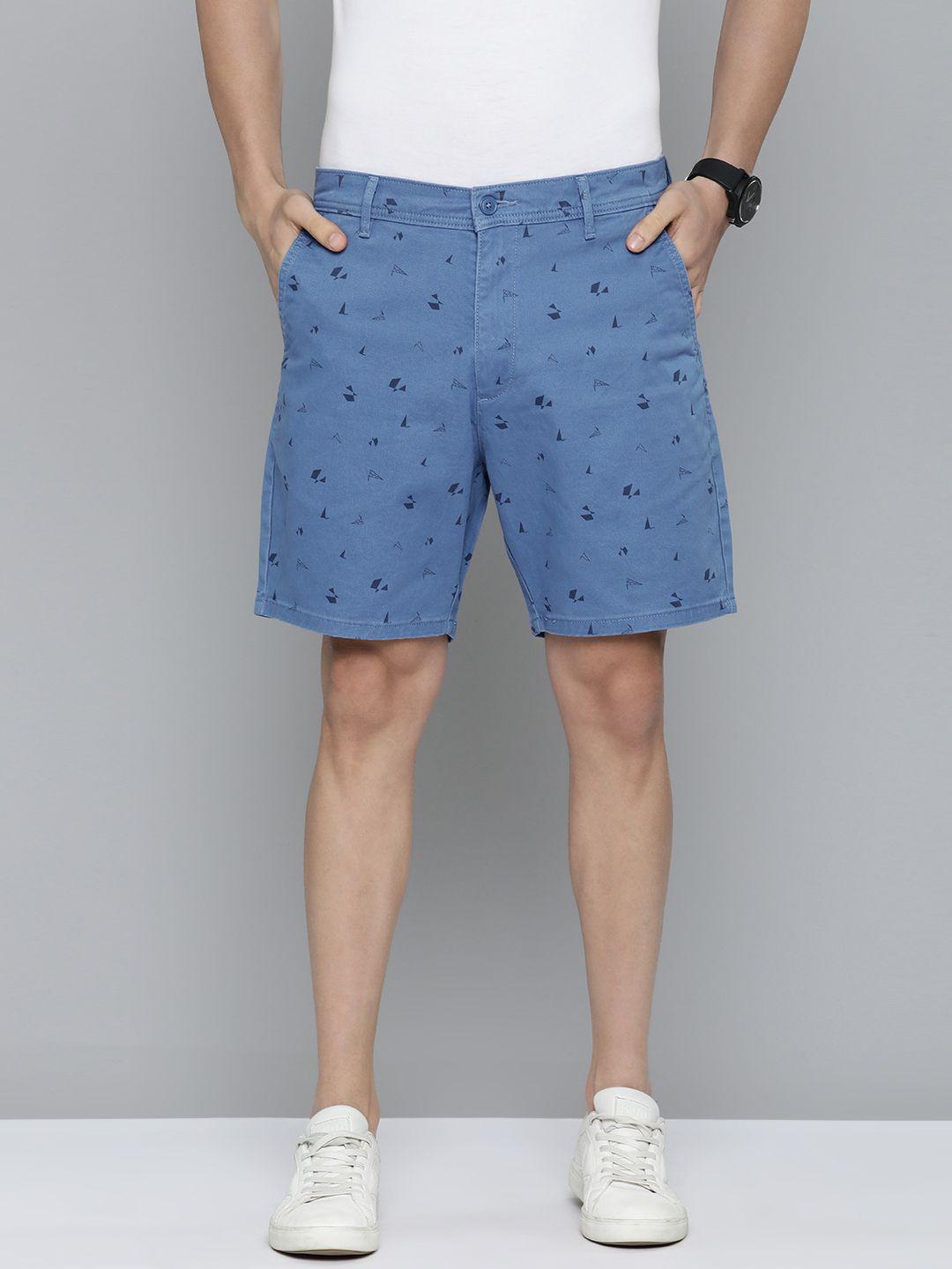 levis men blue printed chino shorts