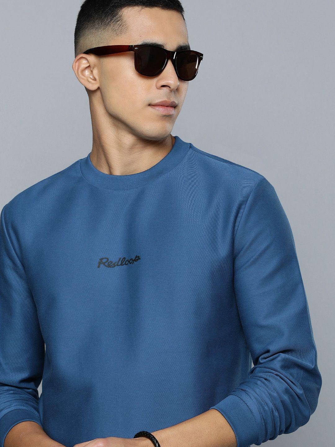 levis men blue solid pure cotton round-neck applique casual t-shirt