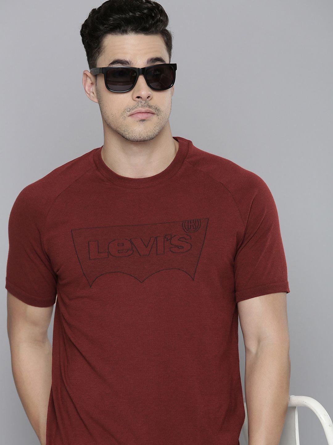 levis men brand logo round-neck printed casual t-shirt