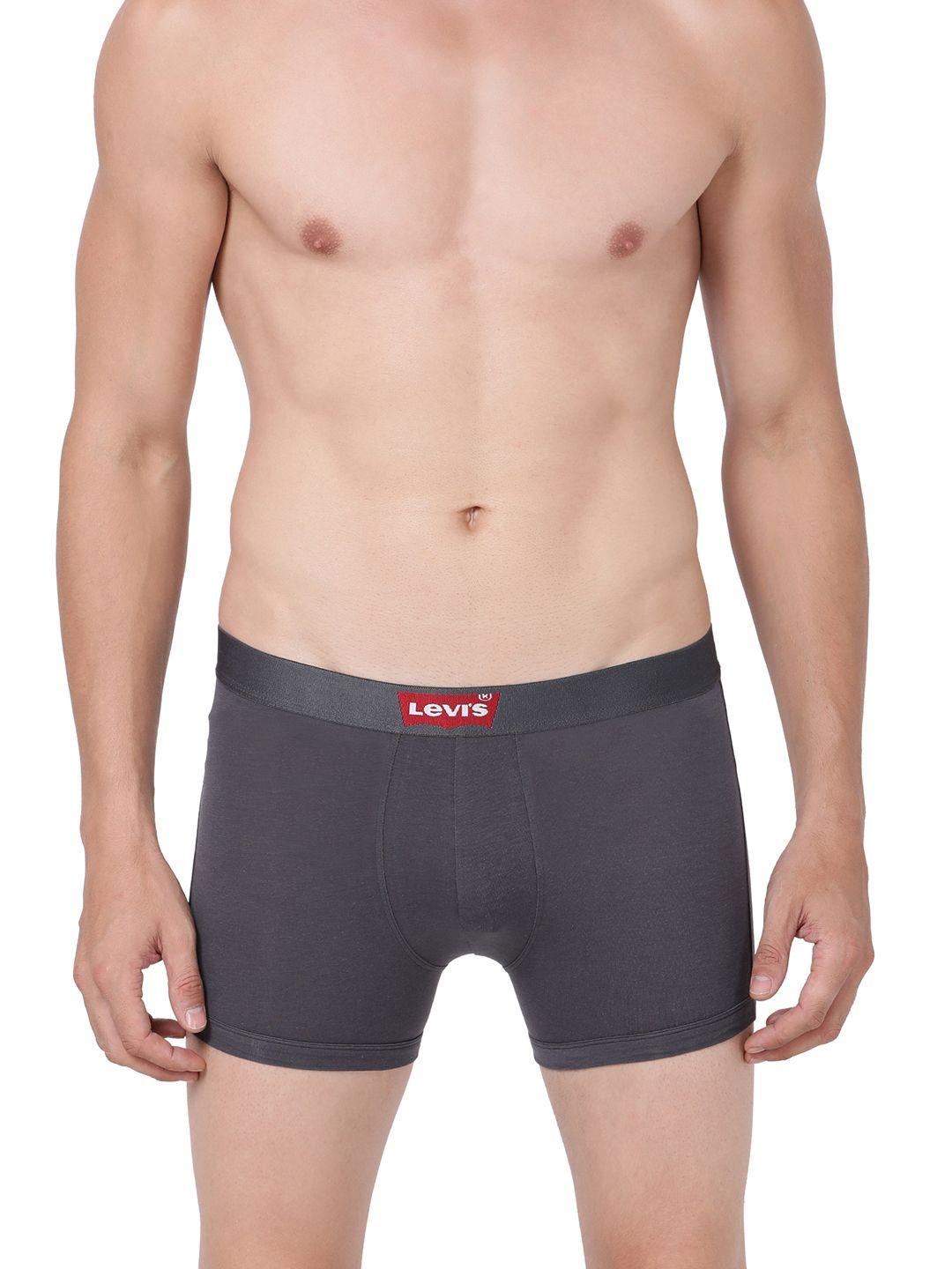 levis men grey solid  trunks #032-trunk