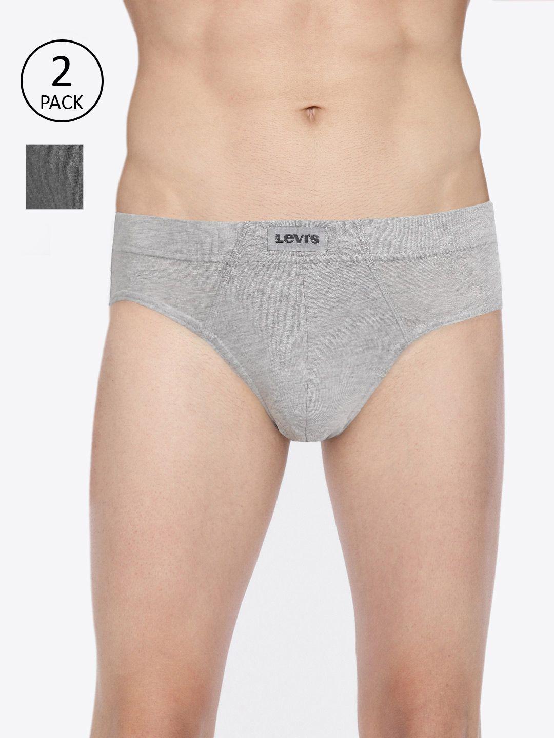 levis men pack of 2 grey solid briefs bf-100ca-2pk-style-011-379