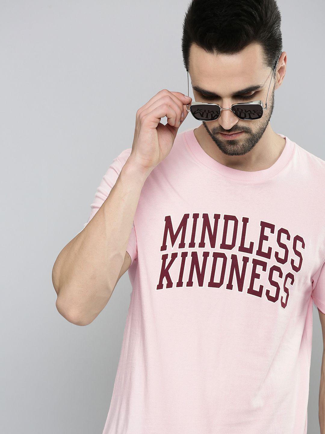 levis men pink typography printed pure cotton t-shirt