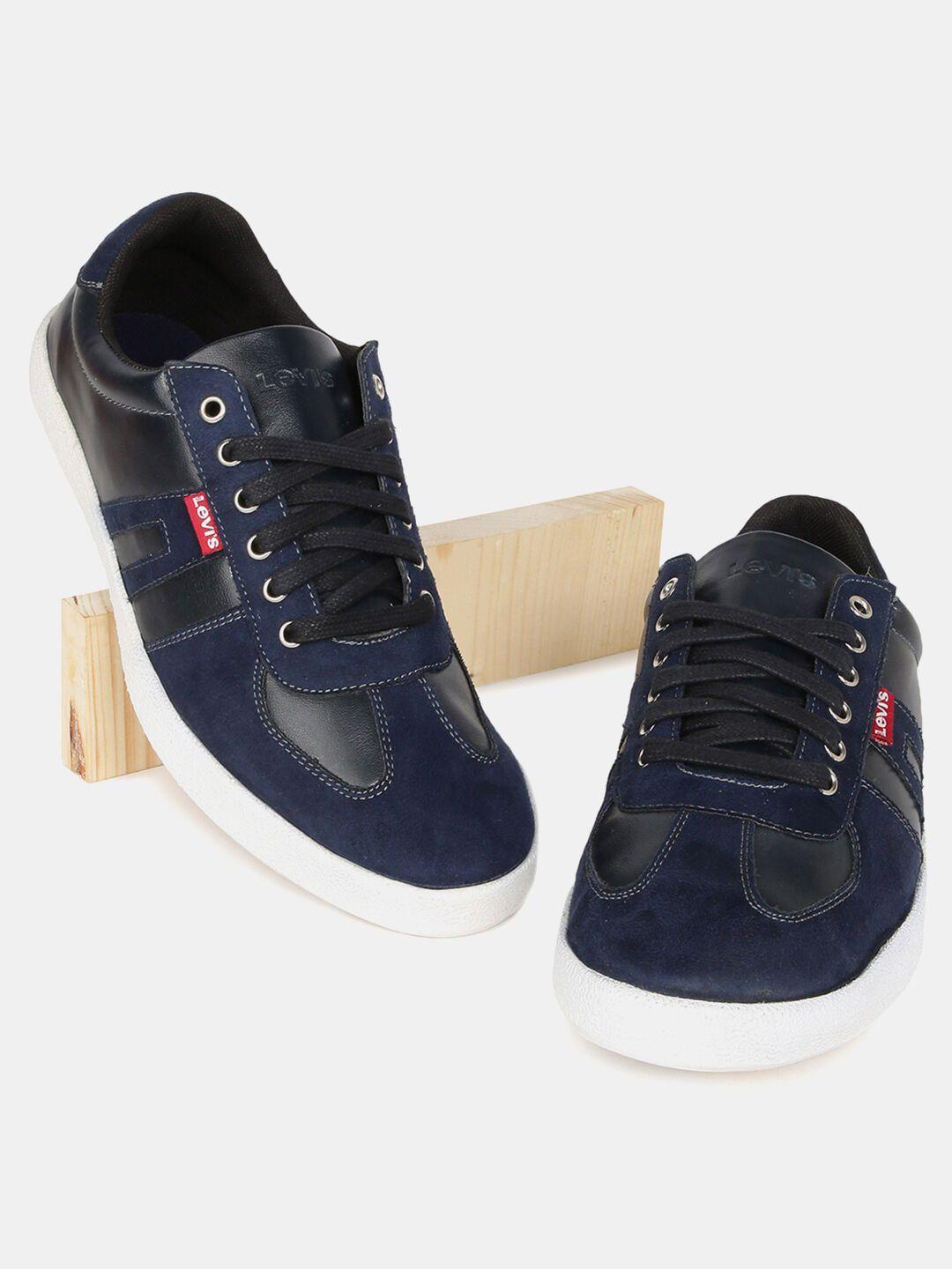 levis men pu lace-ups sneakers