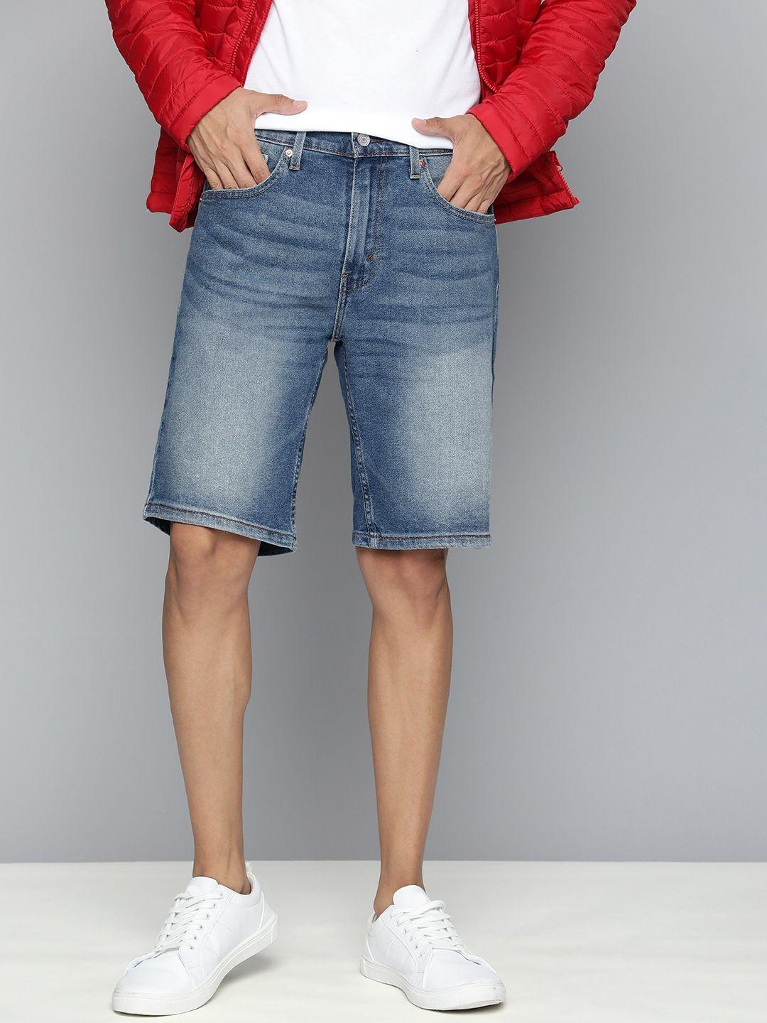 levis men slim fit mid-rise above knee denim shorts