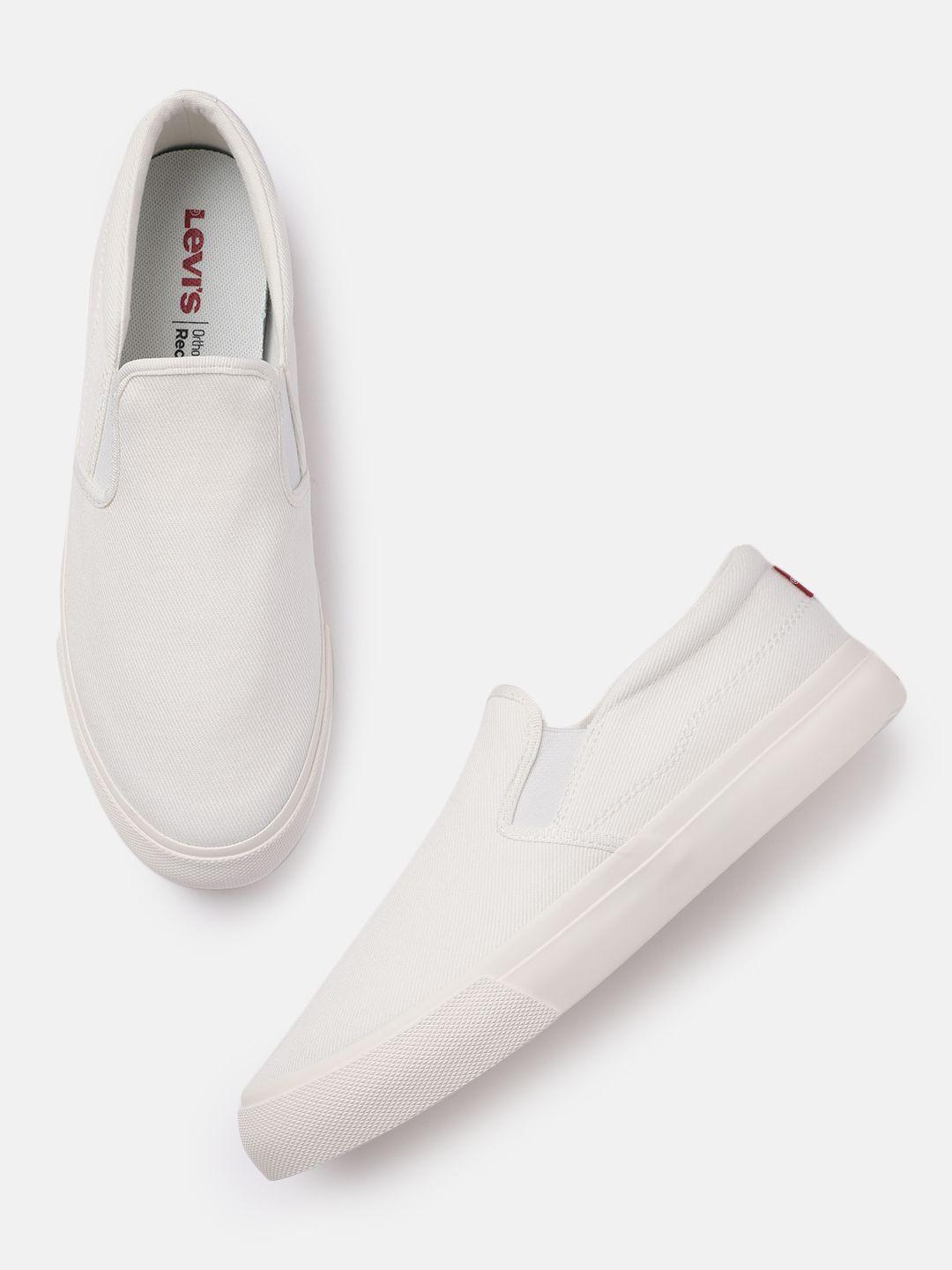 levis men white decon slip-on sneakers