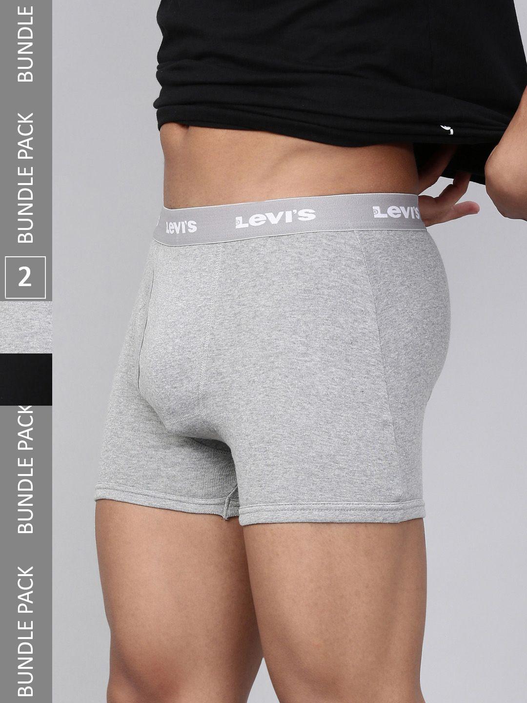 levis pack of 2 smartskin technology cotton trunks with tag free comfort #001-boxer brief
