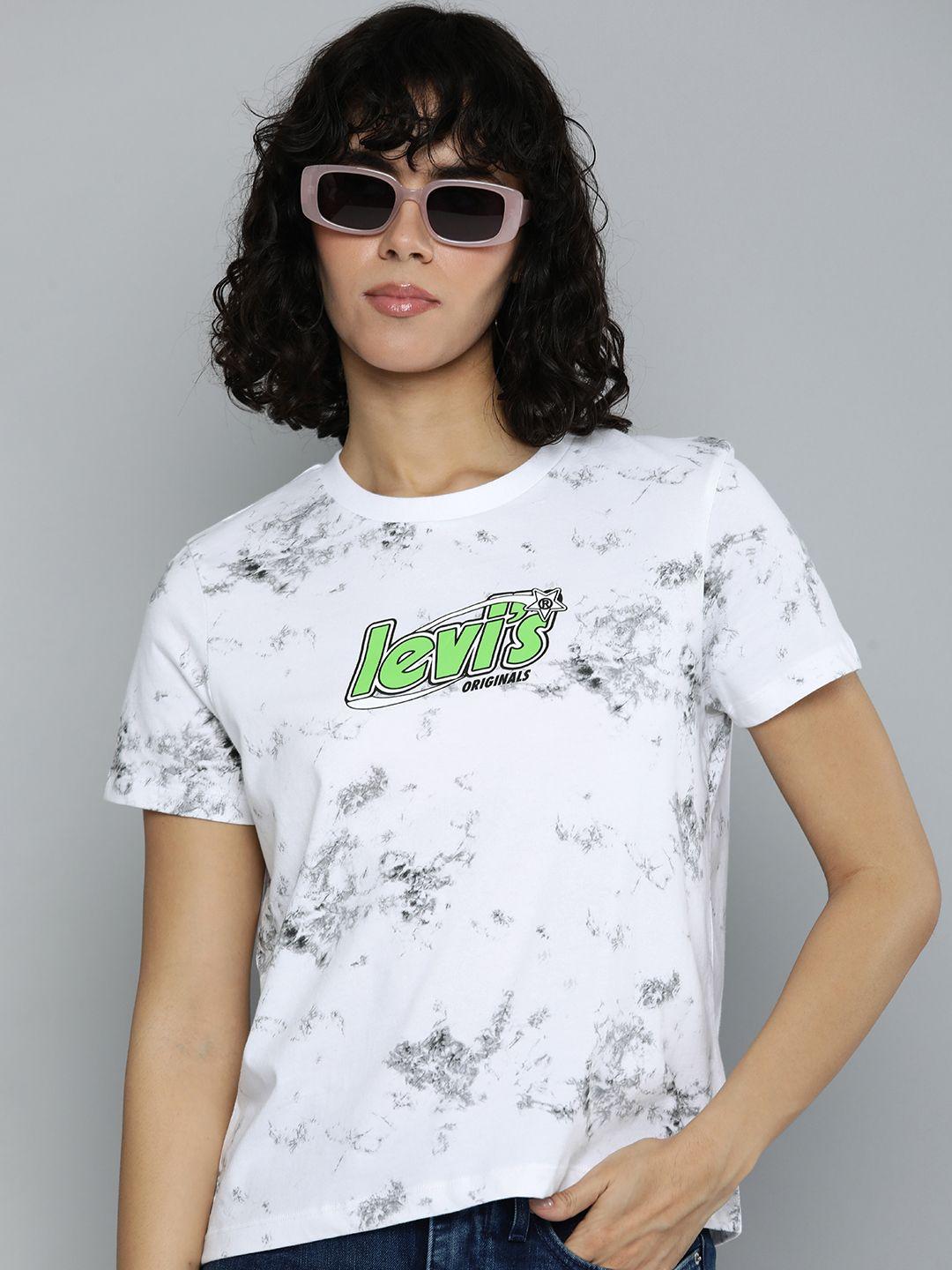 levis pure cotton abstract printed casual t-shirt