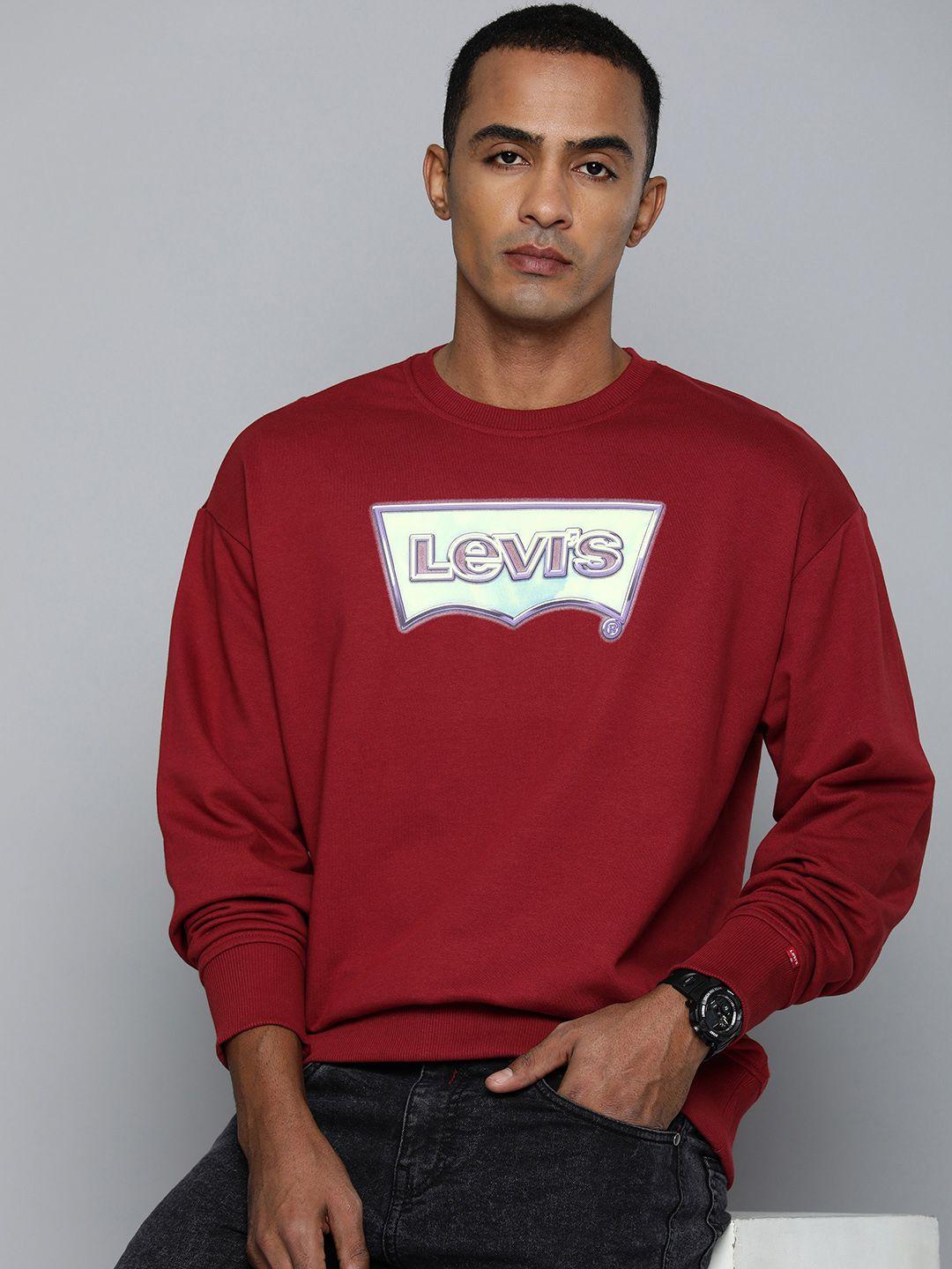 levis pure cotton brand logo printed sweatshirt