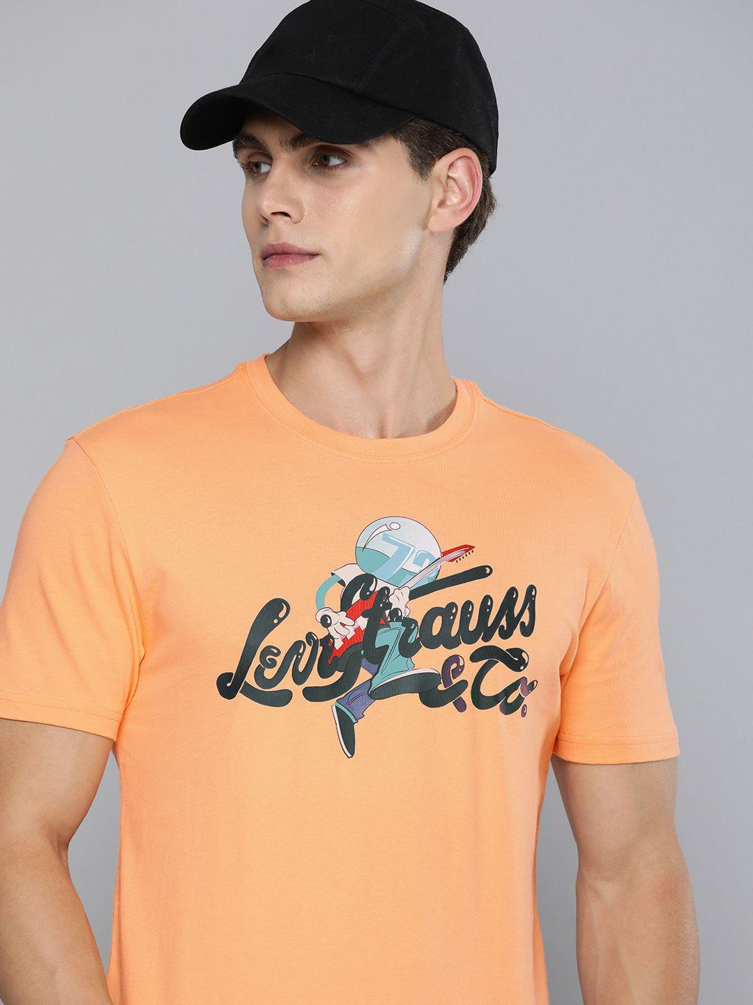 levis pure cotton graphic printed casual t-shirt
