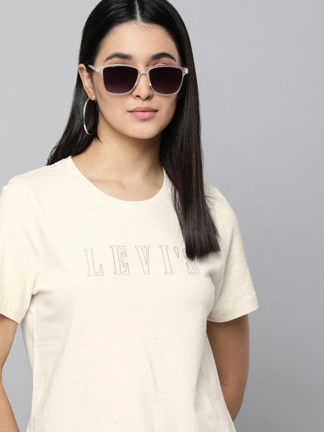 levis round neck brand logo embroidered t-shirt