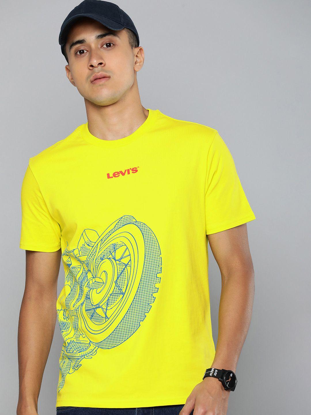 levis round neck graphic printed pure cotton t-shirt