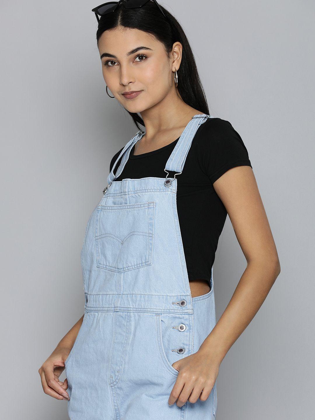 levis solid above knee-length dungaree