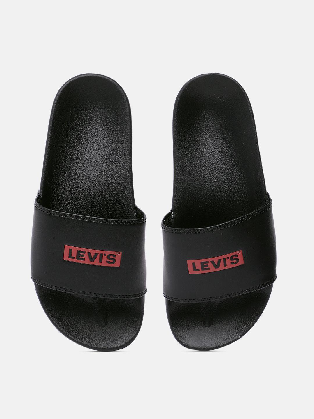 levis women black printed june boxtab sliders