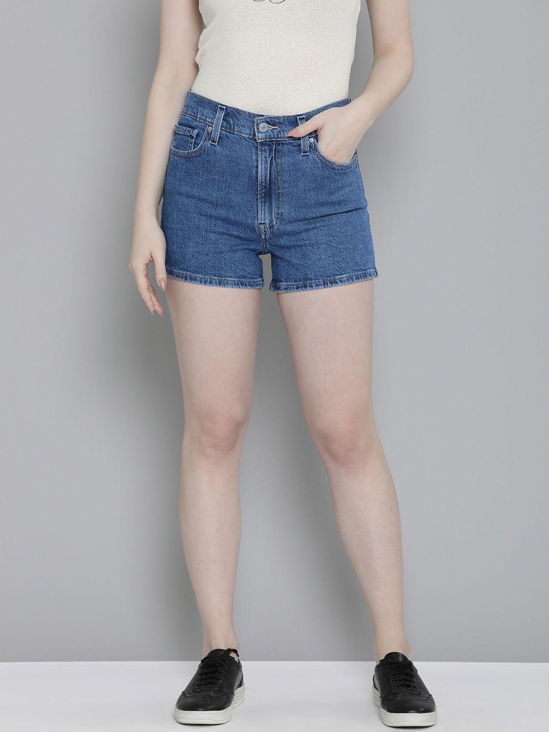 levis women high-rise denim shorts
