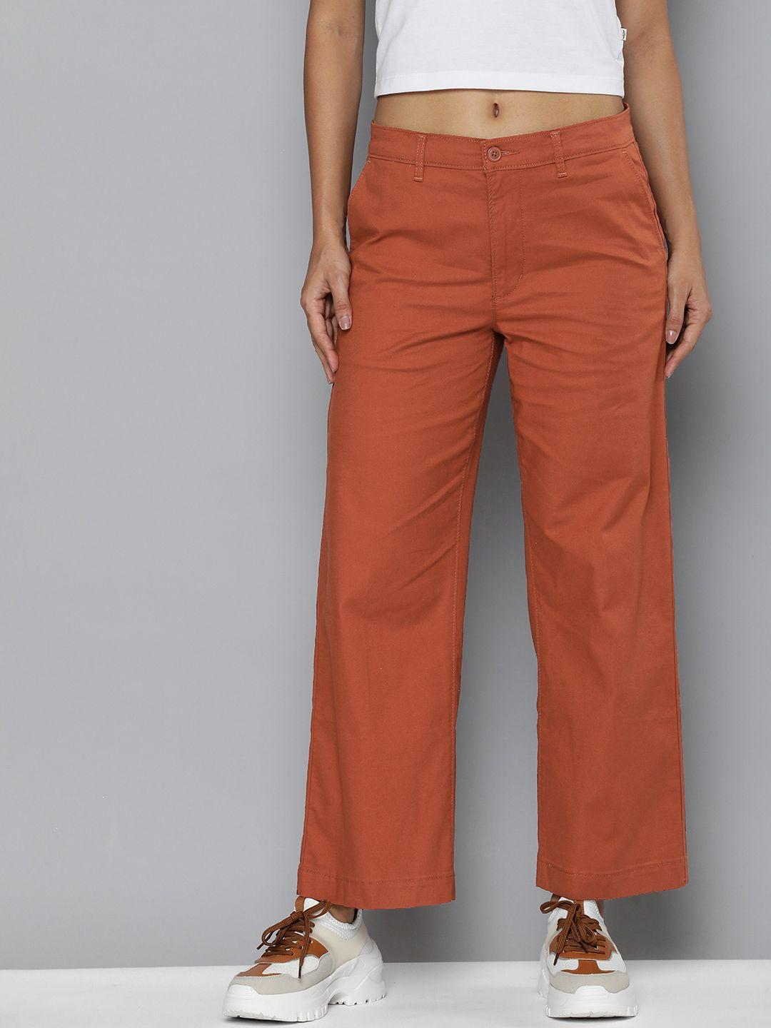 levis women mid-rise parallel trousers