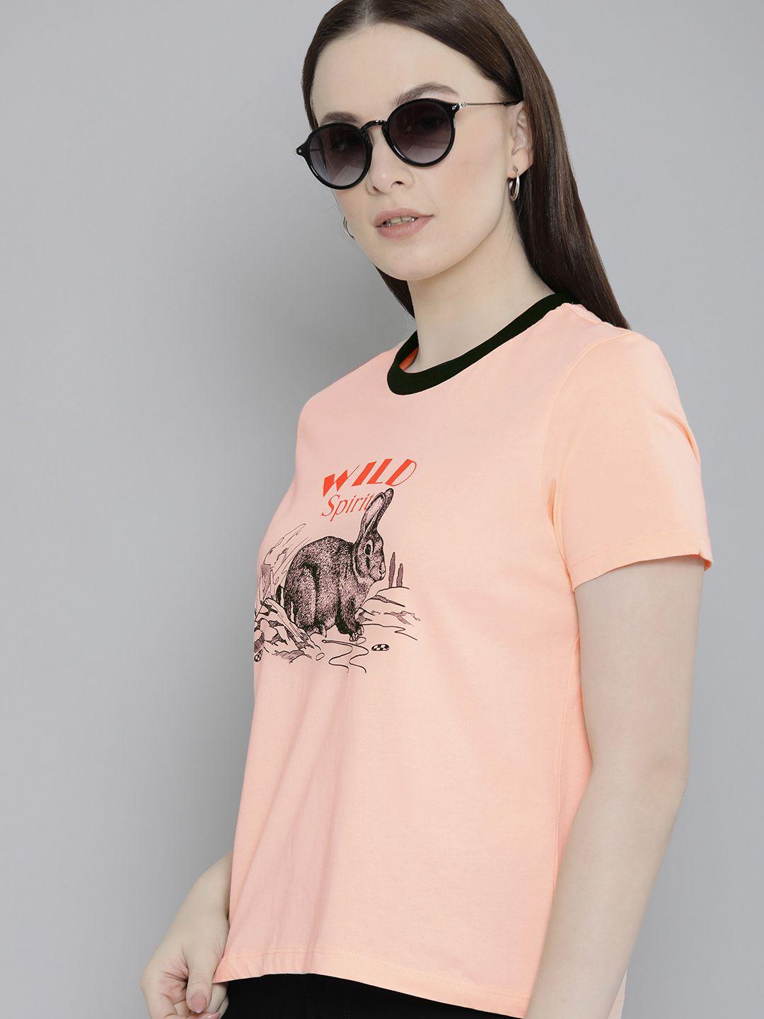 levis women pure cotton round neck graphic printed t-shirt