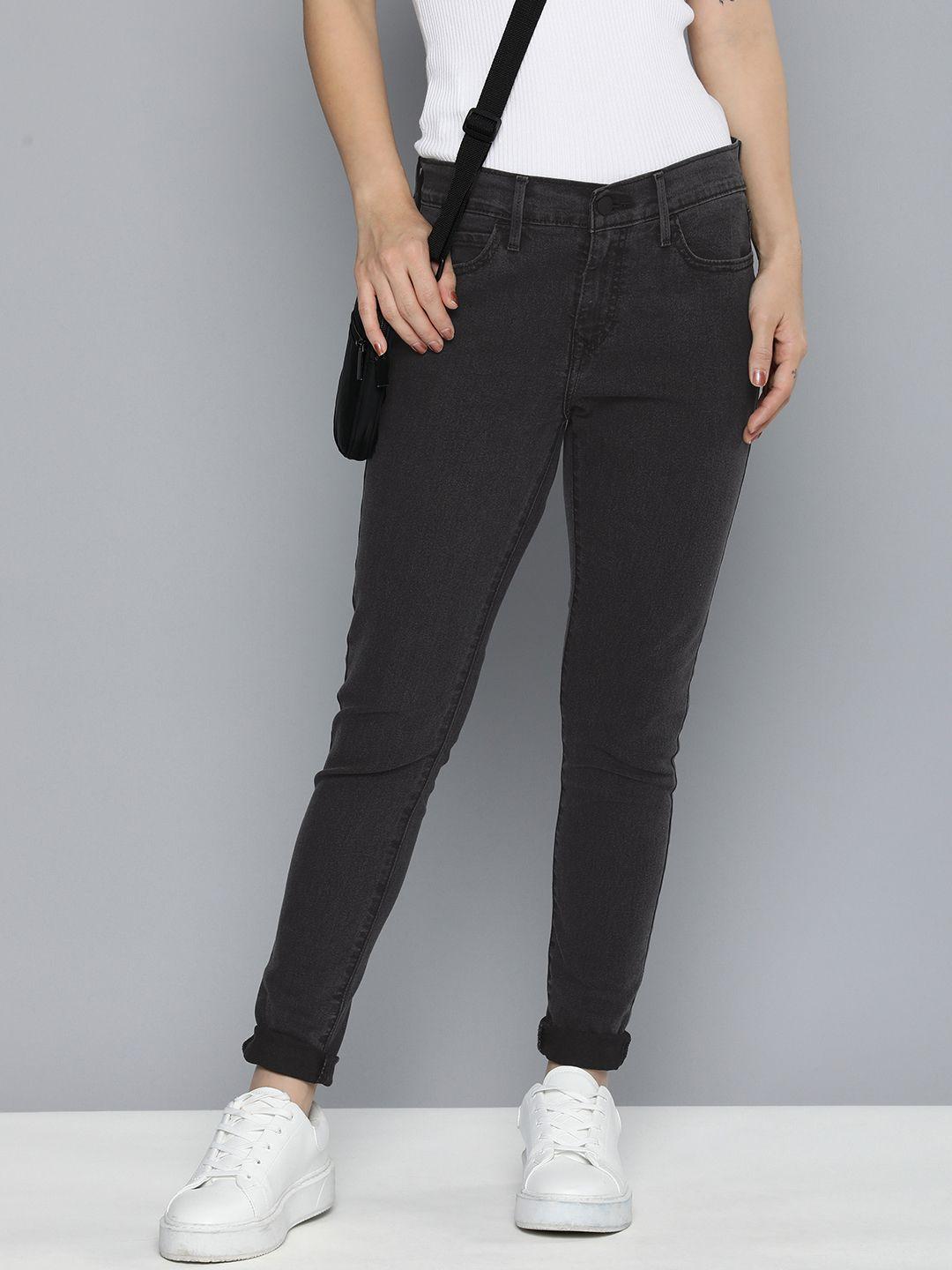 levis women super skinny fit light fade stretchable mid-rise jeans