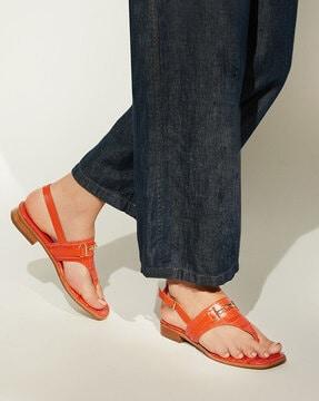 lexley open-toe croc-print slingback sandals