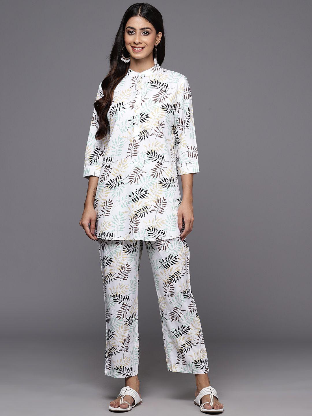 libas printed ethnic tunic with trousers