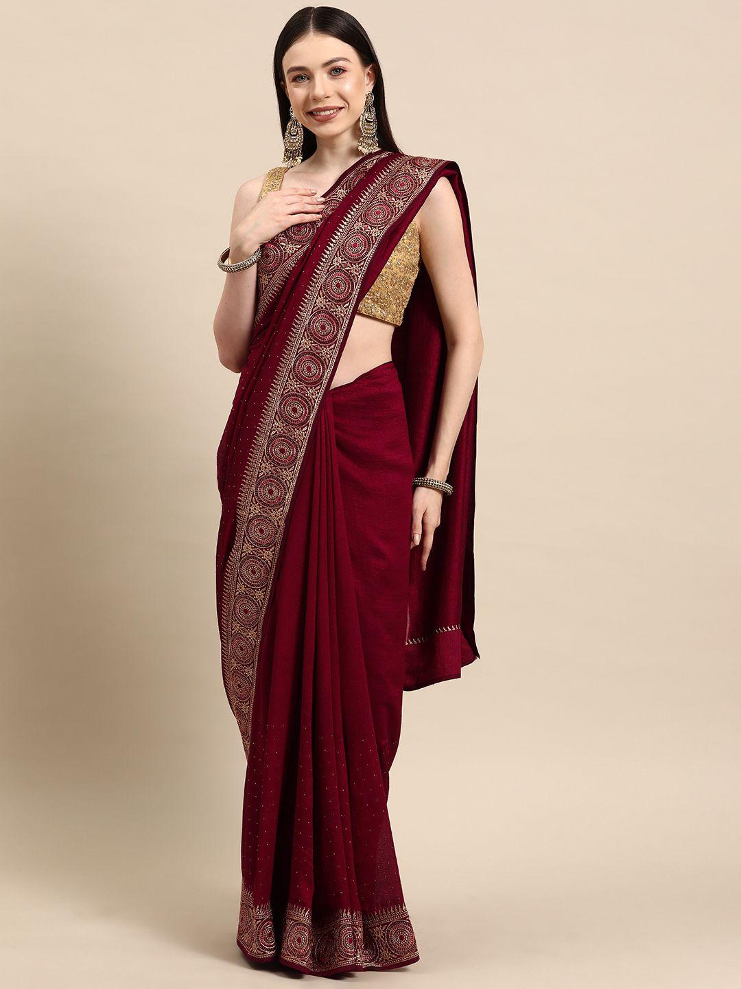libas embellished embroidered saree