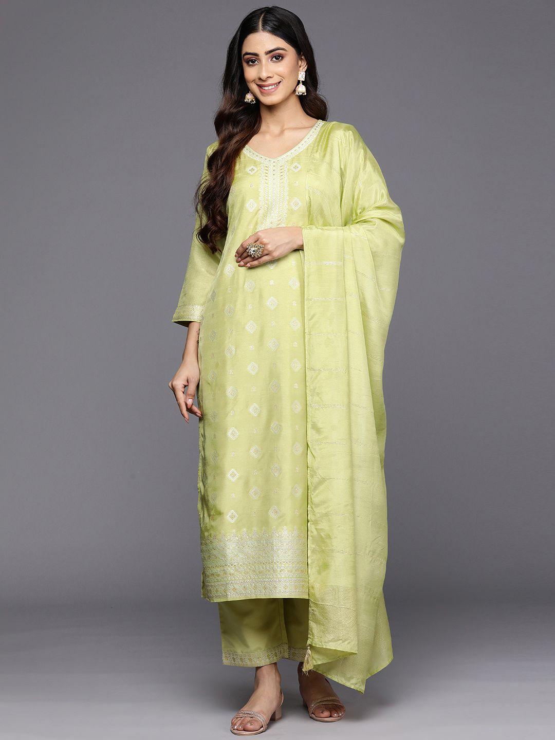 libas ethnic motifs kurta with trousers & dupatta